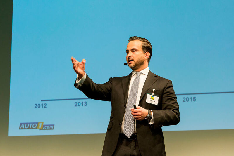 Rober Lasek, Geschäftsführer von Auto1.com, zeigte noch einmal die Erfolgsgeschichte der Plattform auf. (Stefan Bausewein)