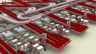 TGW realisiert gegenwärtig im Espritlager die Intralogistik. Ob das Unternehmen bei einer möglichen Erweiterung des Standorts zum Zuge kommt, bleibt offen. Bild: TGW (Archiv: Vogel Business Media)