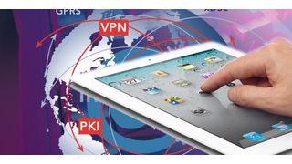 NCP Secure VPN Enterprise Server führt eine zertifikatsbasierte Authentifizierung durch und erteilt daraufhin mobilen iOS-Endgeräten wie einem iPhone oder iPad die Zugriffsrechte auf das Firmennetzwerk. (Bild: NCP, Apple)