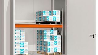 Denios bietet mit dem Li-Ion-Schrank eine Einrichtung zum sicheren Lagern und Testen von Lithium-Ionen-Akkus an. (Denios)