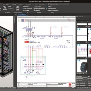 Die Eplan-Plattform 2022 mit komplett neuer Bedienoberfläche: Die praktische Multifunktionsleiste mit moderner Ribbon-Technik passt sich der Anwendung flexibel an.(Bild:  Eplan)