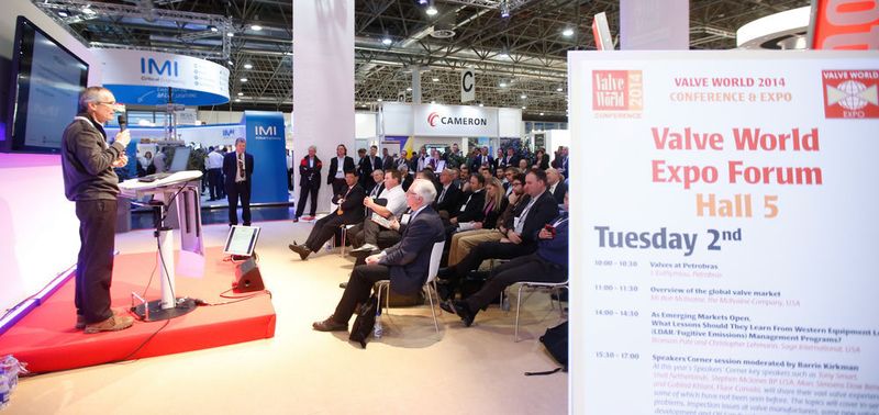 More than 660 exhibitors from 40 nations attend Valve World Expo in Düsseldorf. The whole range and variety of industrial valves will be presented in three halls at Düsseldorf fairgrounds. (Messe Düsseldorf/ctillmann)