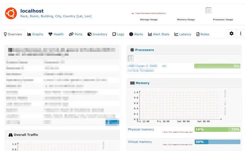LibreNMS bietet umfassende Informationen zu den überachten Geräten an. (Bild: Joos - Individual LibreNMS contributors)