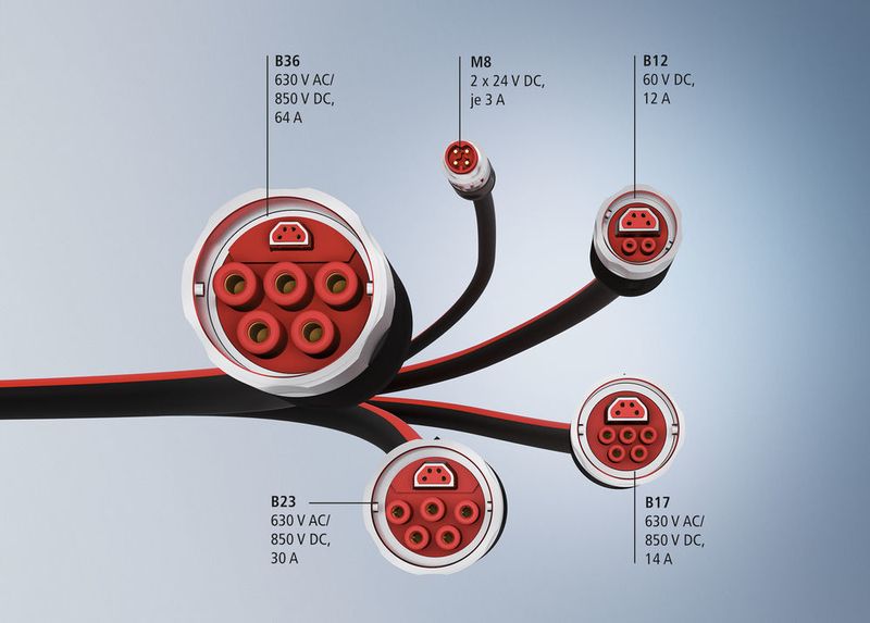 Die Steckvverbinder der ECP- (im Bild) und ENP-Serie sind u.a. prädestiniert zur Anbindung von Schrittmotoren mit Controller, für Asynchronmotoren mit Frequenzumrichter und für kleinere Schaltschränke bzw. dezentrale Klemmenkästen sowie für komplette Schaltschränke und Roboterapplikationen. (Beckhoff)
