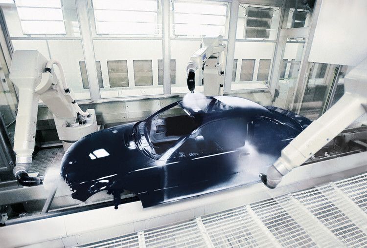 Das Ziel von Innocat 5 war die Optimierung der Prozessschritte Spritzlackieren und Trocknen. (Bild: Dürr Systems GmbH)