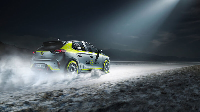 Der Corsa-E Rally soll ab 2020 in einer Rallye-Serie für E-Fahrzeuge an den Start gehen. (Opel)