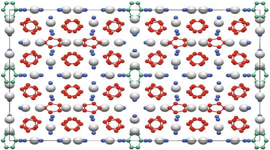 Die Kristallstruktur der Verbindung K₉N₅₆ (Bild:  Dominique Laniel)