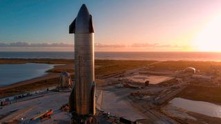 Das bisher größte Rakete von Space-X nennt sich Starship. Der Gigant absolvierte bereits seinen fünften Testflug. (Bild: Space-X)