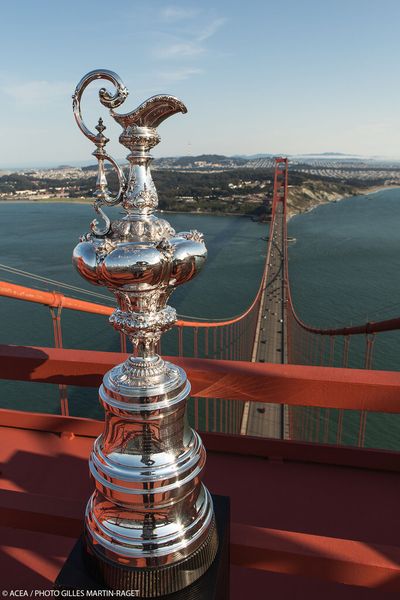 Darum geht es: Der America´s Cup auf der Golden Gate Bridge (ACEA)