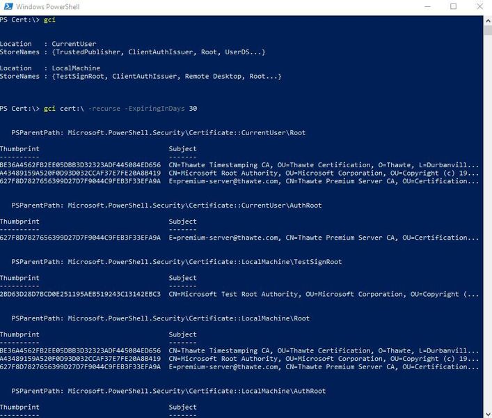 Anzeigen von Informationen zu Zertfikaten. (Joos)