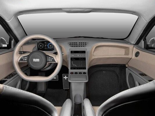 Der Visio.M: Sein Elektromotor bezieht Energie aus einem Lithium-Ionen-Akku mit einer Kapazität von 13,5 kWh hinter den Sitzen. (Bild: TU München)