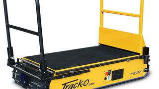 Der Treppensteiger Track-O Twin-Track von Movex kann 1.000 Kilogramm bewegen und verfügt auf Treppen mit 40 Grad Steigung immer noch über eine Traglast von bis zu 500 Kilogramm. (Bild: K.H. Bartels)