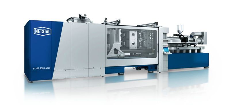 Das neue Flaggschiff der Netstal-Maschinen AG: Die Spritzgiessmaschine «Elios» mit 750 Tonnen Schliesskraft. (Netstal)