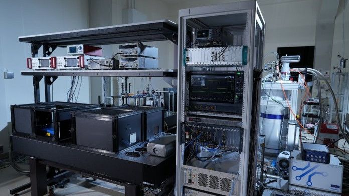 Der Prototyp des Diamant-Spin-Quantencomputers.(Bild:  Fujitsu)