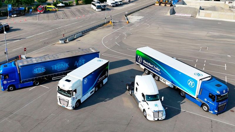 Der Nutzfahrzeugmarkt sendet zarte positive Signale, Traton und Daimler Truck geben optimistischere Prognosen heraus.(Bild:  ZF)