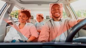 Aptiv has developed software that recognizes the occupants of a vehicle based solely on camera data. This means that pressure sensors in the seats can be dispensed with for airbag control. (Image:Aptiv)