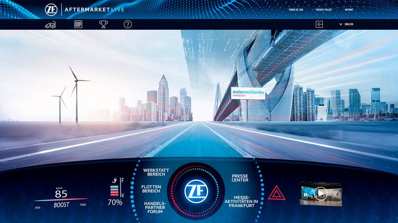 Auf dem Webportal ZF Aftermarket Live werden Livediskussionen, Vorträge und interaktive Trainings angeboten.(Bild:  ZF)