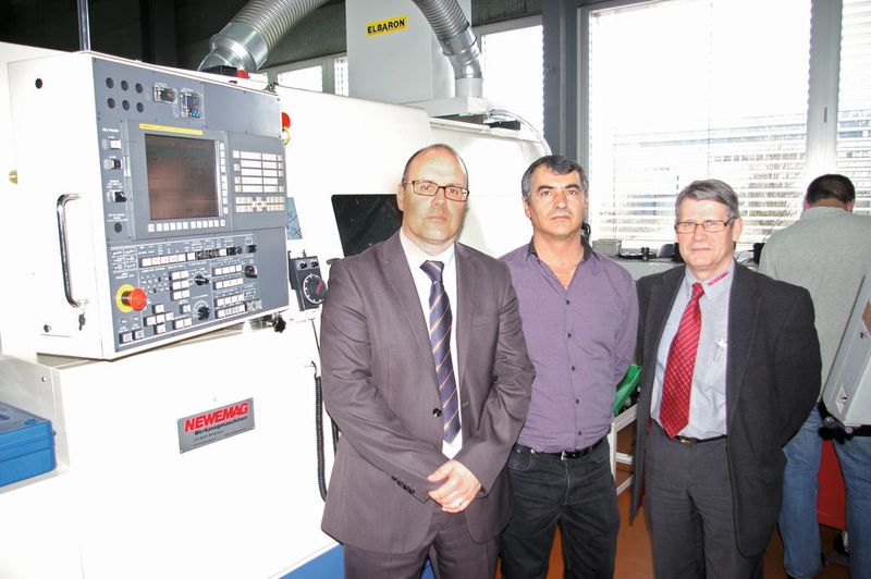 De gauche à droite: Monsieur Olivier-François Zaugg, CEO de Liengme, Hader et Rocam; Monsieur Taner Adiguzel opération Manager de Liengme SA et Monsieur Fernand Comte vendeur et conseiller chez Newemag. (Image MSM/JR Gonthier) (Archiv: Vogel Business Media)