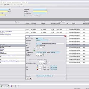 Übersicht des Wartungskalenders