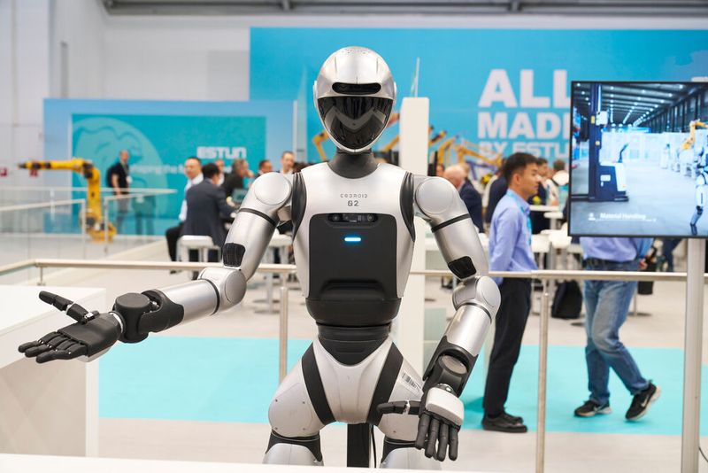 Das chinesische Unternehmen Estun war auch schon auf der Automatica 2025 in München vertreten. (Bild:  Messe München GmbH)
