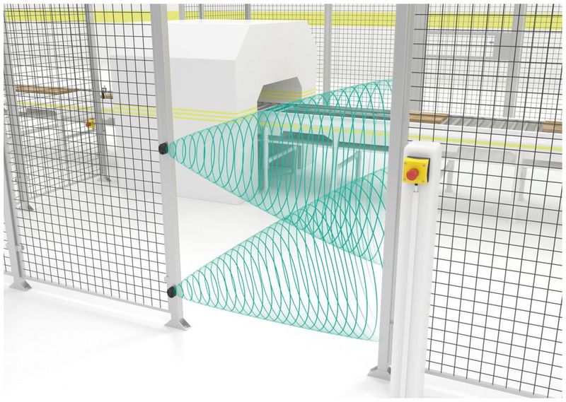 Zutrittskontrolle mit USi-Safety: Die zuverlässige Absicherung ist ohne unnötige Unterbrechungen im Produktionsprozess gewährleistet. (Bild: Pepperl+Fuchs)