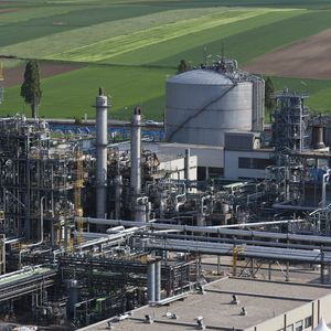 Stillstand wegen Instandhaltung bei Borealis in Schwechat, Österreich.