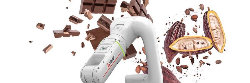 Automatisierte Schoggiproduktion: Mitsubishi Electric zeigt auf der Interpack clevere, durchgängige und integrierte Roboterlösungen für die Lebensmittelindustrie.  