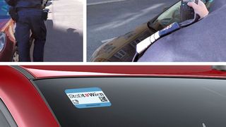 Das speziell für den Einsatz in der automatischen Fahrzeugidentifikation entwickelte RFID-Windshield Label Global ermöglicht die automatische und berührungslose Fahrzeugidentifikation. (Schreiner Group)