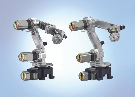 Die neuen Kleinroboter OVR5 und OVR6 von Oriental Motor führen komplexe Montage- und Handhabungsaufgaben auf engstem Raum aus.  (Bild:  Oriental Motor (Europa) GmbH)