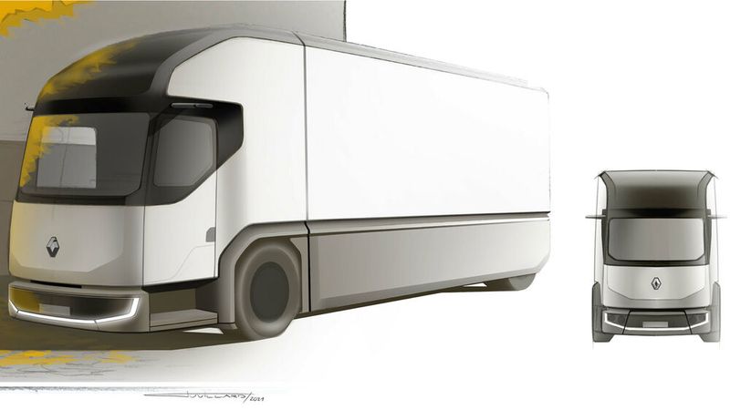 Das Projekt „Oxygen“ mit dem Logistikunternehmen Geodis beinhaltet einen Lkw für den Stadtverkehr. (Bild: Renault Trucks)
