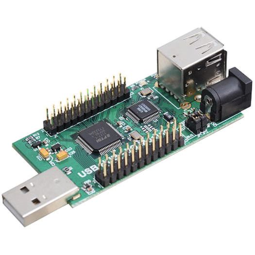 Raspberry Pi: FTDI bietet mit einem USB-Konverterkabel und einem Schnittstellen-Erweiterungsmodul sinnvolles Zubehör für den Einplatinencomputer Raspberry Pi an, mit dem das Arbeiten erleichtet wird (Bild: Simos)