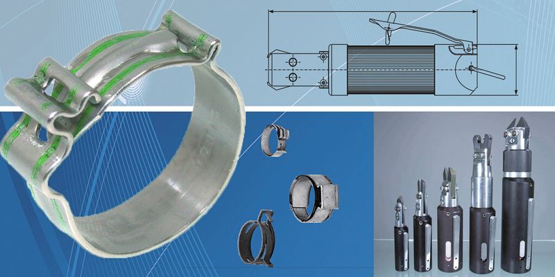 Bild 3: Übersicht von geeigneten Montagezangen für die Verarbeitung diverser Schellensysteme. (Bild: Deprag)