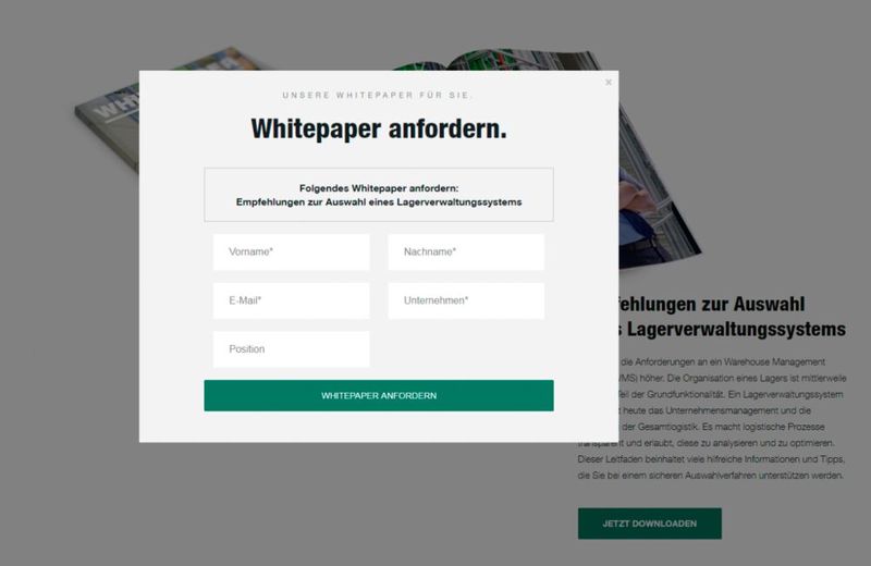 Bei diesem Lead-Formular werden wirklich nur notwendige Daten abgefragt. Das überfordert den Interessenten nicht uns er ist nicht "gezwungen" ein ewig langes Formular auszufüllen.