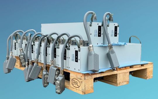 The battery packs from Diehl Energy Products are developed and produced for in-house transportation tasks, such as with Automated Guided Vehicles (AGVs).(Image: Diehl)