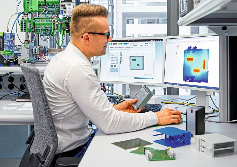 Mittels Simulation bewertet der Geräteentwickler das erforderliche Thermomanagement. (Bild: Phoenix Contact)