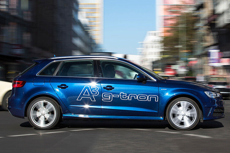 Eher als der A3 e-tron kommt der A3 g-tron auf den Markt. Er fährt mit so genanntem „E-Gas“ – also Methan, das Audi mittels Umwandlung von Windkraft erzeugt. Seine Fortbewegung ist demnach CO2-neutral. (Foto: Audi)