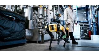 The Germany-based specialty chemical firm Evonik has also adopted robots to make data collection easier for its plant workers. (Source: Energy Robotics)