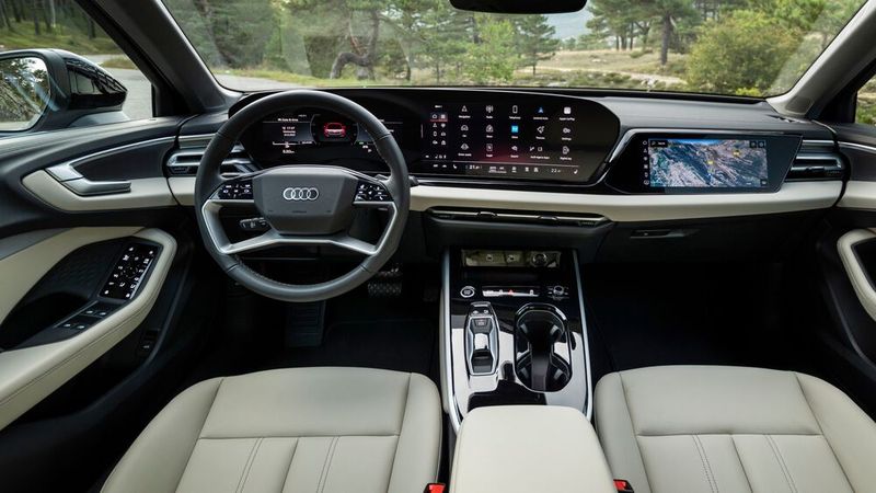 Mit Displayflächen geizt der neue Audi A5 keineswegs. (Bild: Audi)