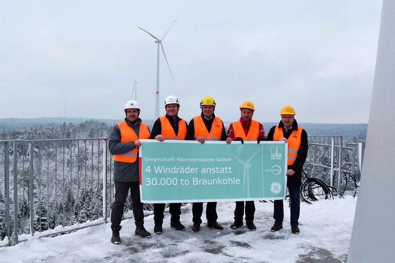 Die vier Windkraftanlagen ersetzen insgesamt 30.000 Tonne Braunkohle.  (Max Boegl Wind)