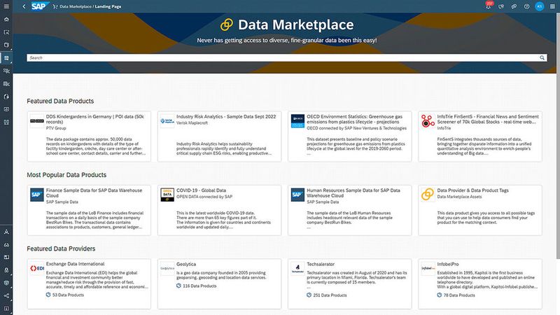 Im SAP DataMarketplace sind weitere Lösungen von Dienstleistern und ISVs aufgeführt. (Bild: SAP)