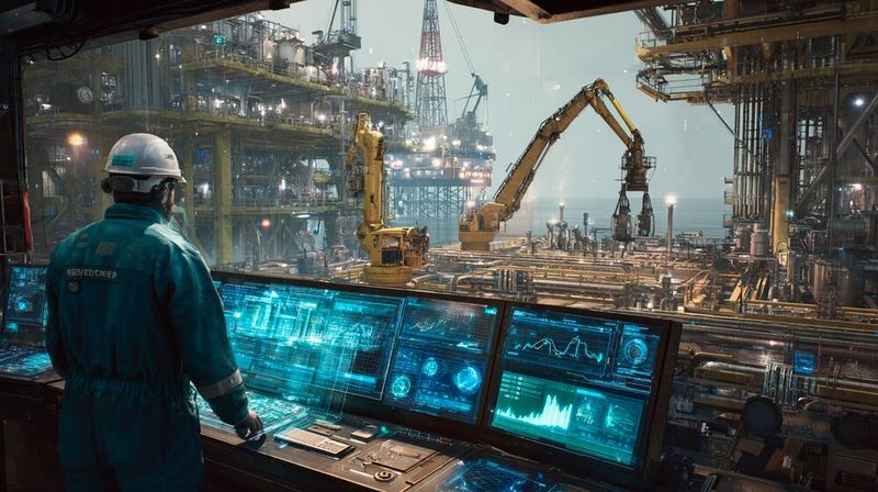 Infosys integriert generative KI und Cloud-Dienste von Microsoft, um Abläufe in der Energieindustrie zu automatisieren und Echtzeitentscheidungen zu unterstützen.(Bild:  Midjourney / KI-generiert)