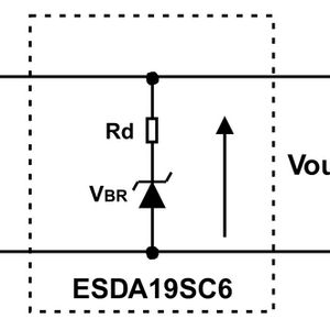 Bild 1: Der ESD-Impuls wird mit der ESD-Suppressor-Diode auf die Spannung VCL begrenzt