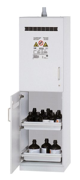 Erfüllt alle relevanten Sicherheitsanforderungen – der Säuren- und Laugenschrank von Protectoplus; im Bild der Typ SLS2 mit zwei Türen.  (Bild: Protectoplus)