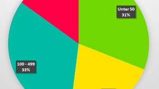 Mitarbeiterzahl der befragten Unternehmen. (Abas)