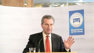 Fand deutliche Worte zur Digitalkompetenz des Kfz-Gewerbes: EU-Kommissar Günter Oettinger. (Bild: Zietz / »kfz-betrieb)