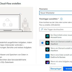 Auswahl eines automatisierten Cloud-Flows.(Bild:  Joos - Microsoft)