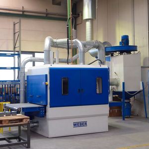 Die Weber-Anlage TT 1 P(6) MRB mit Schleifwalze, Planetenkopf P(6) und Multirotationsbürstsystem MRB bei Geda-Dechentreiter.
