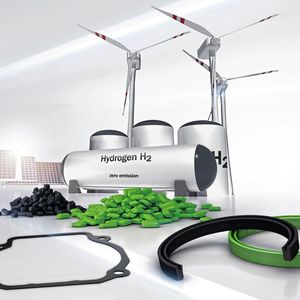 Mehr als 20 H2Pro Dichtungswerkstoffe wurden in proprietären Prüfverfahren für die Anforderungen realer Wasserstoffanwendungen validiert. Sie unterstützen Kunden entlang der gesamten Wasserstoff-Wertschöpfungskette mit zuverlässigen Dichtungslösungen. (Bild:  Trelleborg Sealing Solutions)
