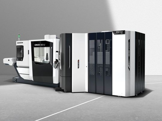 Die DMX 60 U ermöglicht einen kostengünstigen Einstieg in die 5-Achs-Bearbeitung und lässt sich automatisieren, um die Produktivität zusätzlich zu steigern.(Bild:  DMG Mori)