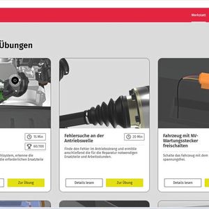 In der virtuellen Werkstatt von autoFACHMANN können Azubis verschiedene Arbeitsaufträge realitätsnah bearbeiten.(Bild:  autoFACHMANN)